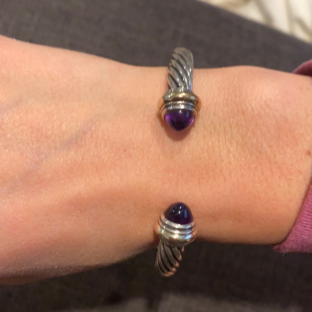 David Yurman amethyst classic cable cuff